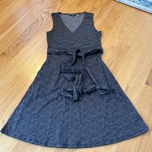 Toad & Co Sleeveless Cue Wrap Dress herringbone print size extra small